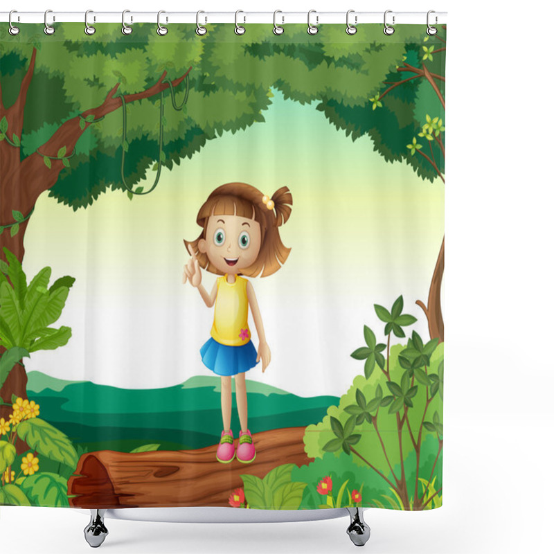 Personality  A Girl Under Tree In Nature Shower Curtains