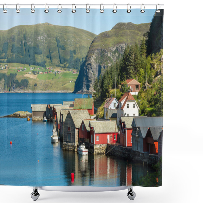 Personality  Huts In Norway Shower Curtains