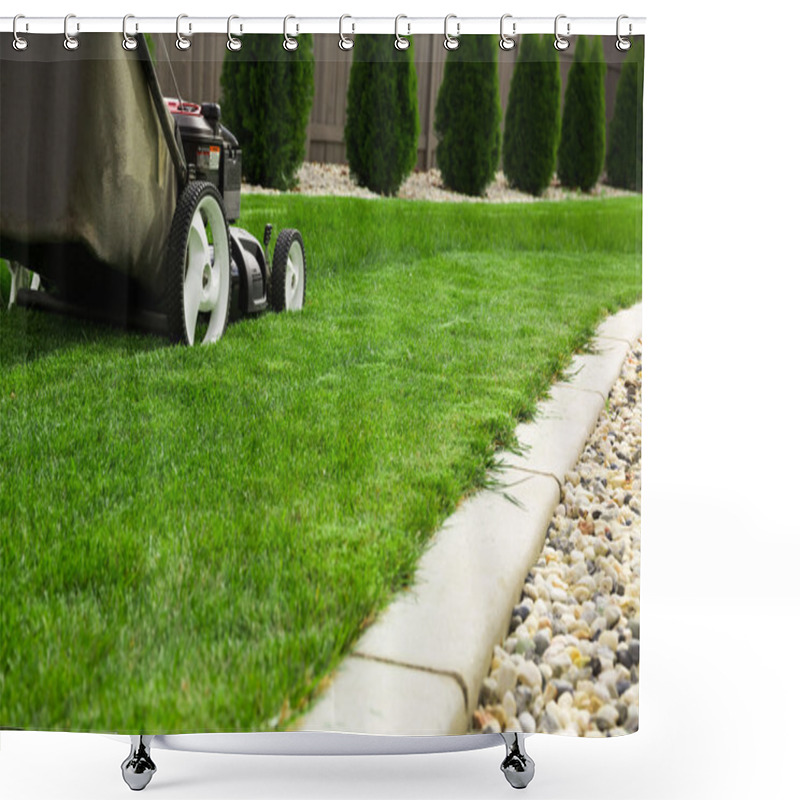 Personality  Lawn Mower Shower Curtains