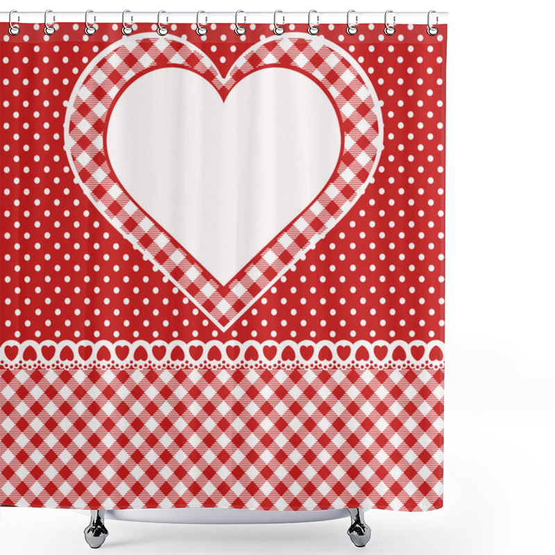 Personality  Greeting Card With Heart Shower Curtains