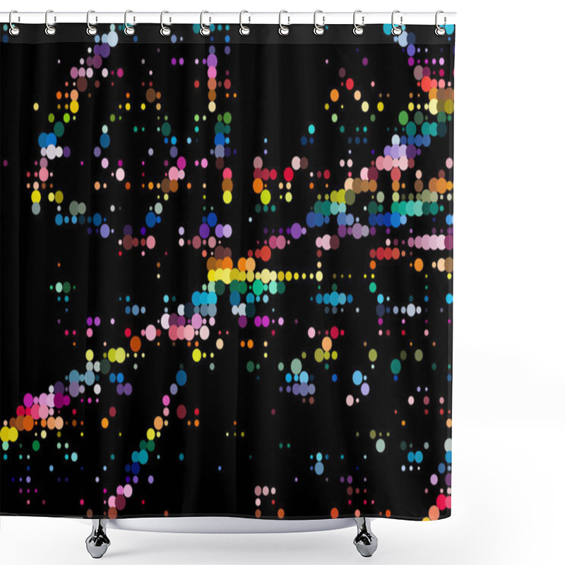 Personality  Vibrant Circle Abstraction Shower Curtains