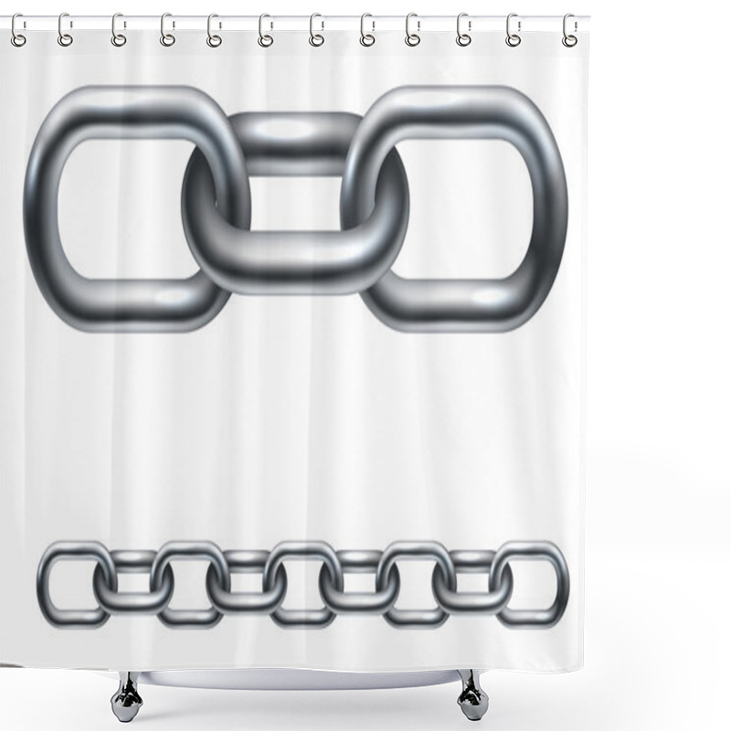 Personality  Metal Chain Links Shower Curtains