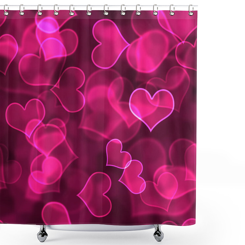 Personality  Hot Pink Heart Background Wallpaper Shower Curtains