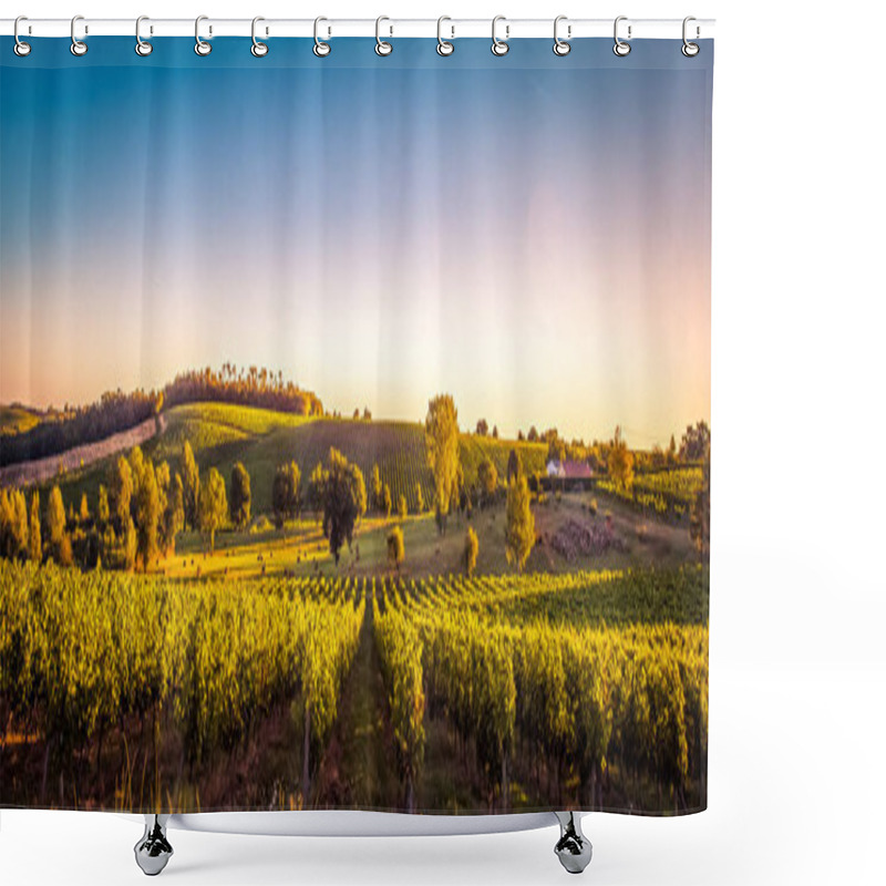 Personality  Sunset Landscape Bordeaux Wineyard France, Europe Nature Shower Curtains