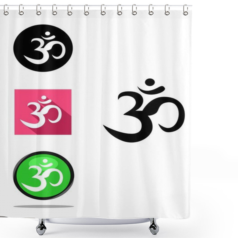 Personality  The Aum Icons Shower Curtains