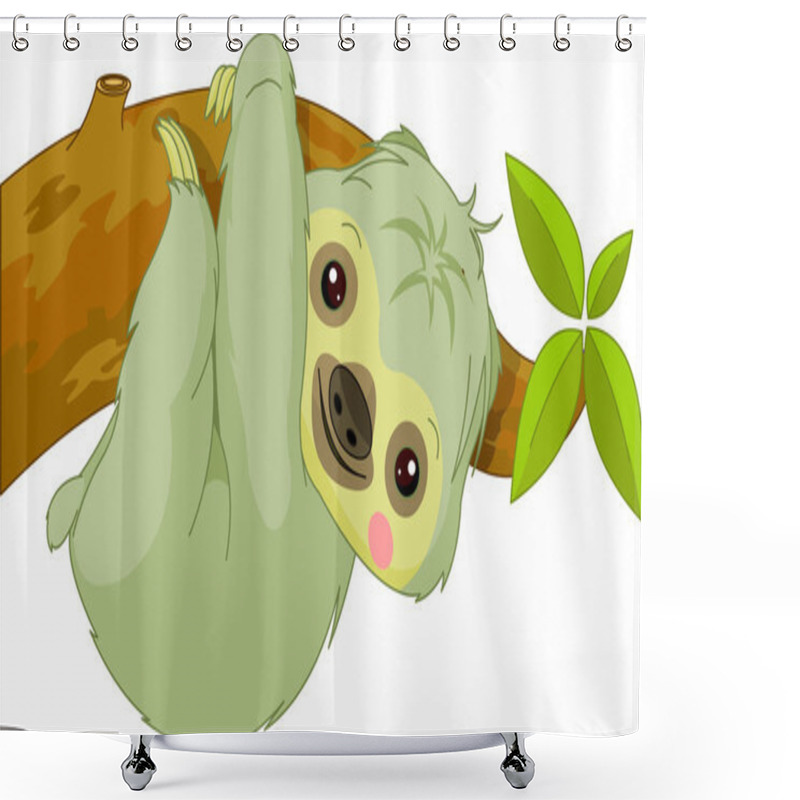 Personality  Fun Zoo. Sloth Shower Curtains