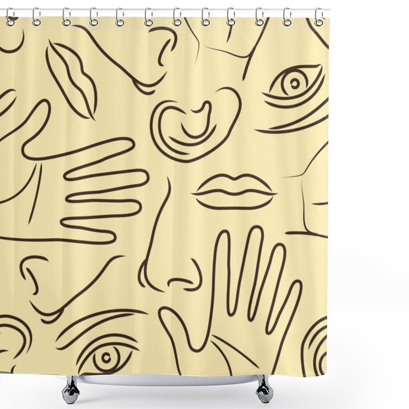 Personality  Body Parts Pattern Shower Curtains