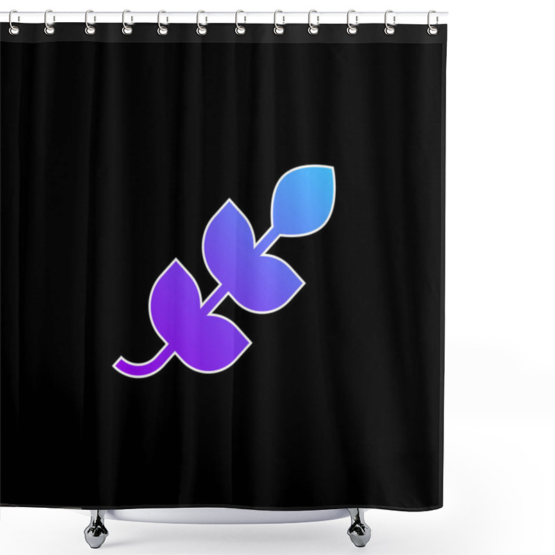 Personality  Branch Blue Gradient Vector Icon Shower Curtains