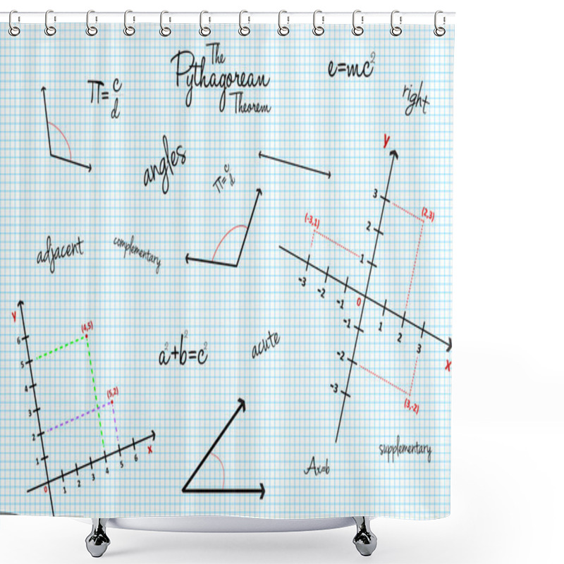 Personality  Mathematical School Class Background Shower Curtains