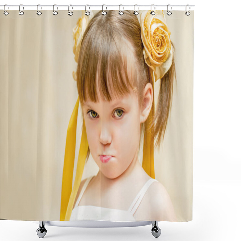 Personality  The Offended Girl With Pouting Lips Shower Curtains