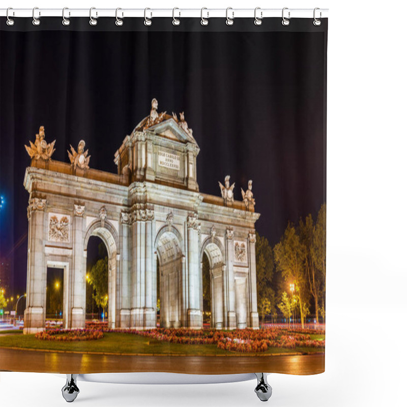 Personality  Puerta De Alcala, One Of The Ancient Gates In Madrid, Spain Shower Curtains