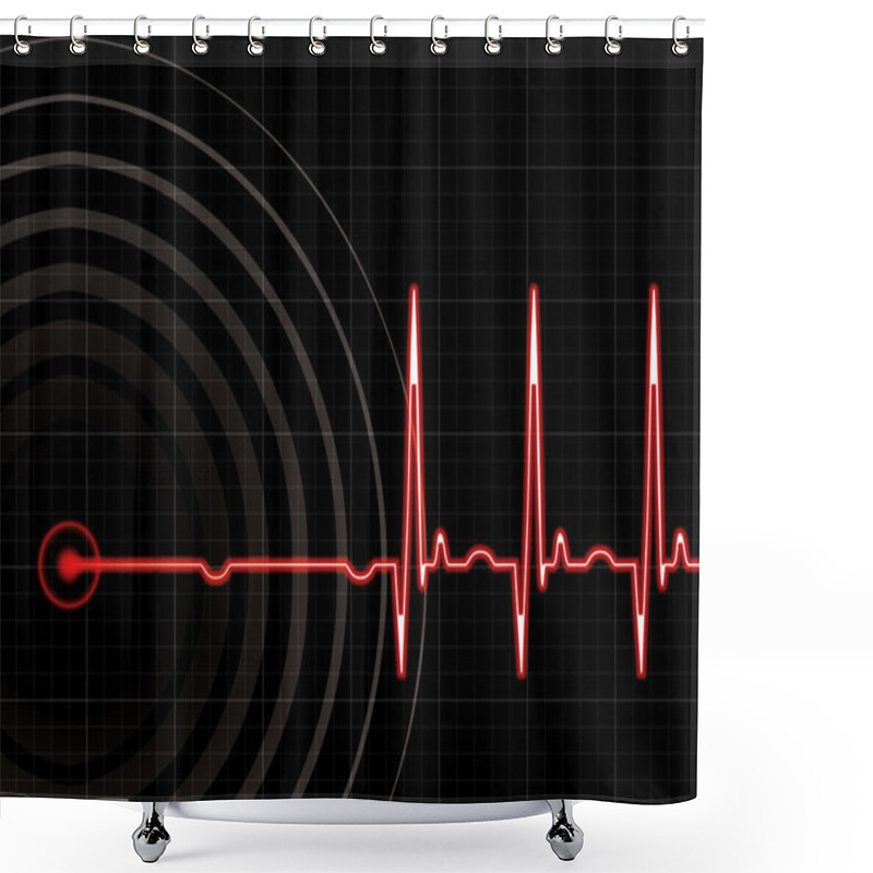 Personality  Heart Beating Again In Editable Format Shower Curtains