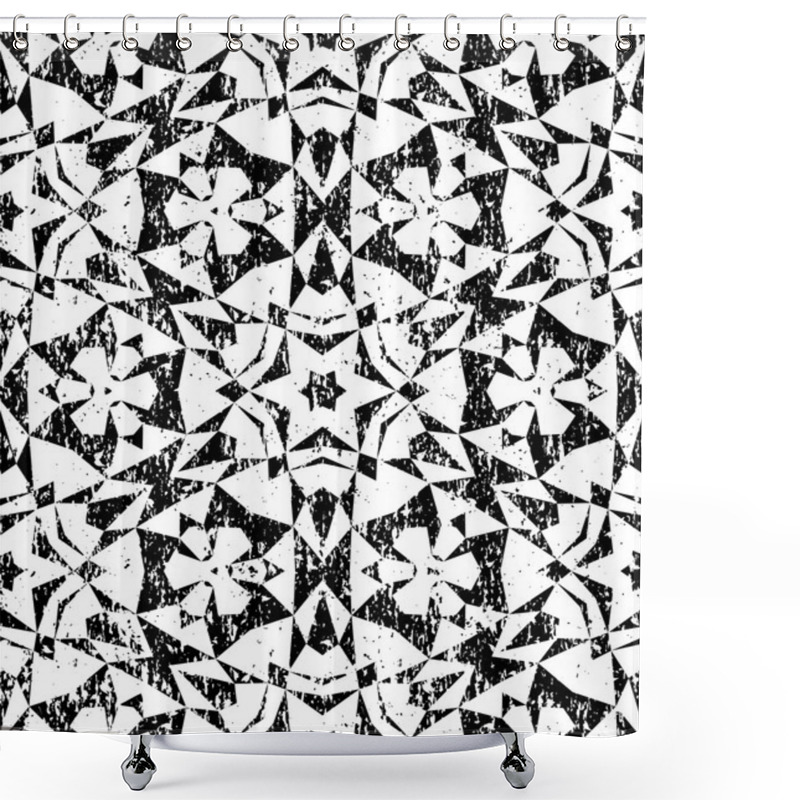 Personality  Seamless Geometric Pattern In Modern Hipster Style Shower Curtains