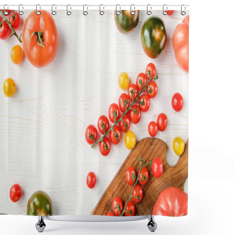 Personality  Tomatoes And Cutting Board Shower Curtains