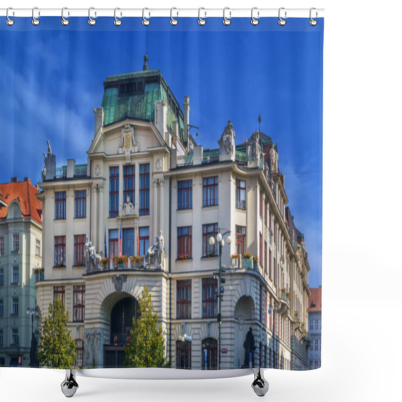 Personality  Building Of Prague New City Hall, Czech Republic Shower Curtains