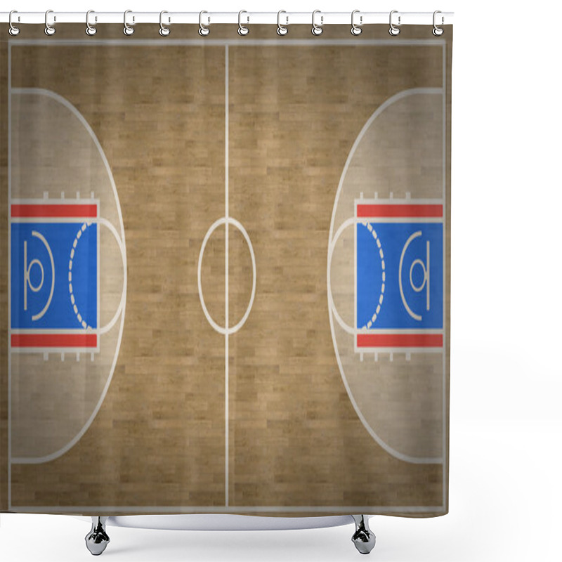 Personality  Basketball Court Shower Curtains