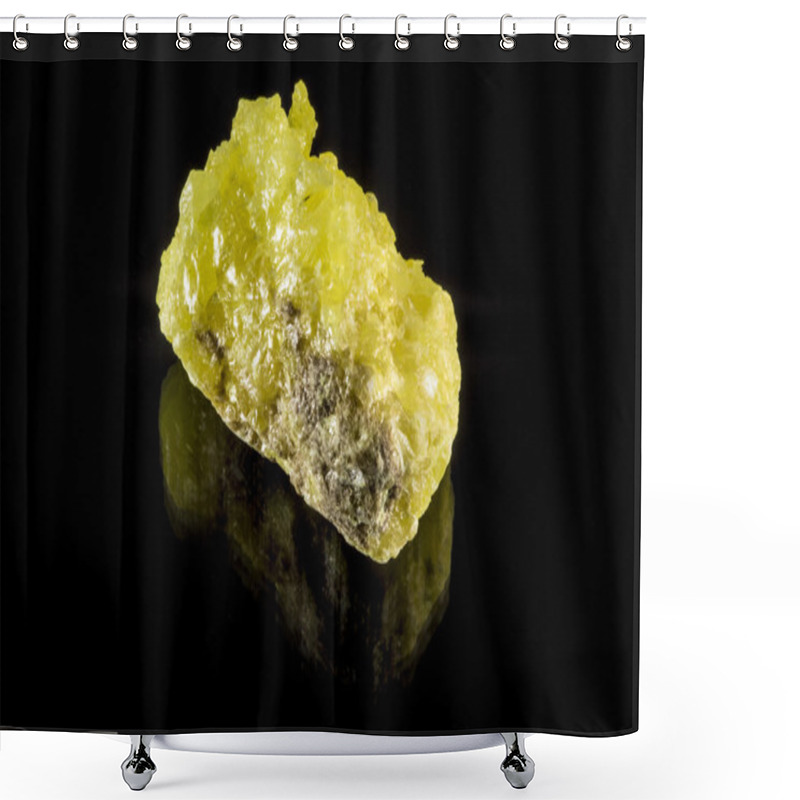 Personality  Sulphur Mineral Rock Shower Curtains