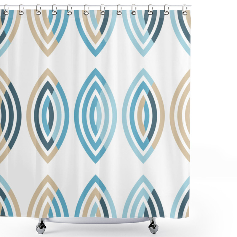 Personality  Trendy Seamless Pattern Designs. The Shapes Of Ovals. Vector Geometric Background. Can Be Used For Wallpaper, Textile, Invitation Card, Wrapping, Web Page Background. Shower Curtains