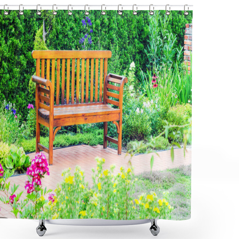 Personality  Bench In A Park Shower Curtains