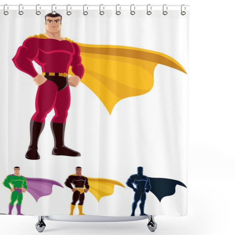 Personality  Superhero Comic Cartoon Shower Curtains