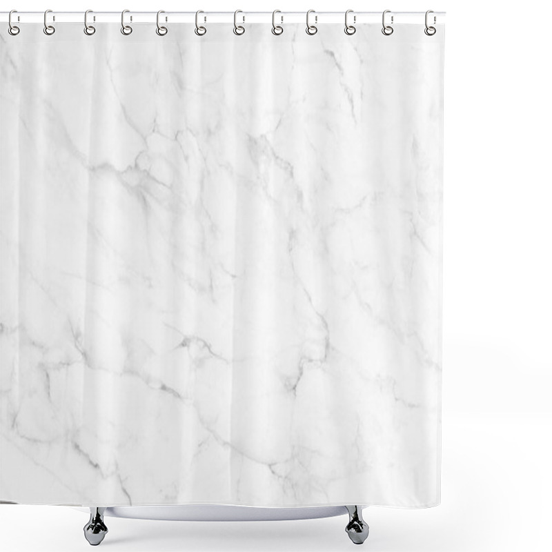 Personality  White Marble Texture, Detailed Structure Of Marble In Natural Patterned For Design. Shower Curtains