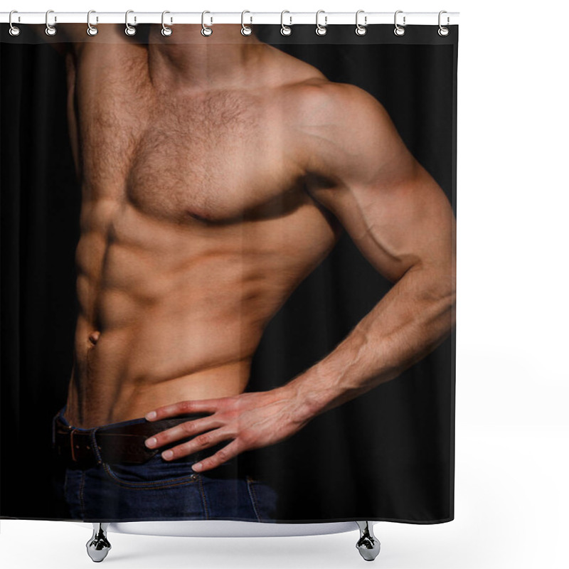 Personality  Strong Male, Torso Man, Ab, Six Pack. Guy Naked, Muscular Guy. Sexy Male With Muscular Body, Nude Torso. Strong Mans. Sportsman, Muscles, Athlete Males With Naked Torso, Jeans. Shower Curtains