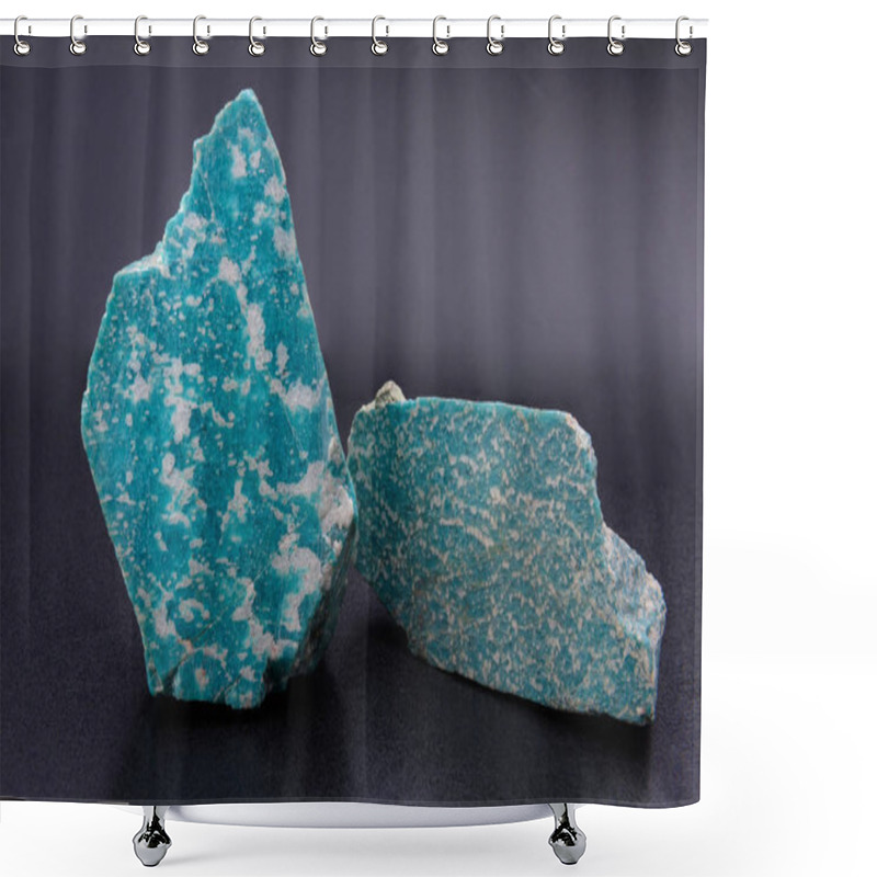 Personality  Stone. Mineral Amazonit Shower Curtains