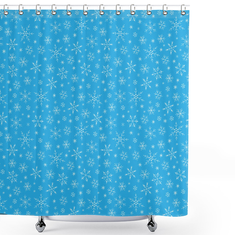 Personality  Seamless Pattern With Snowflakes Shower Curtains