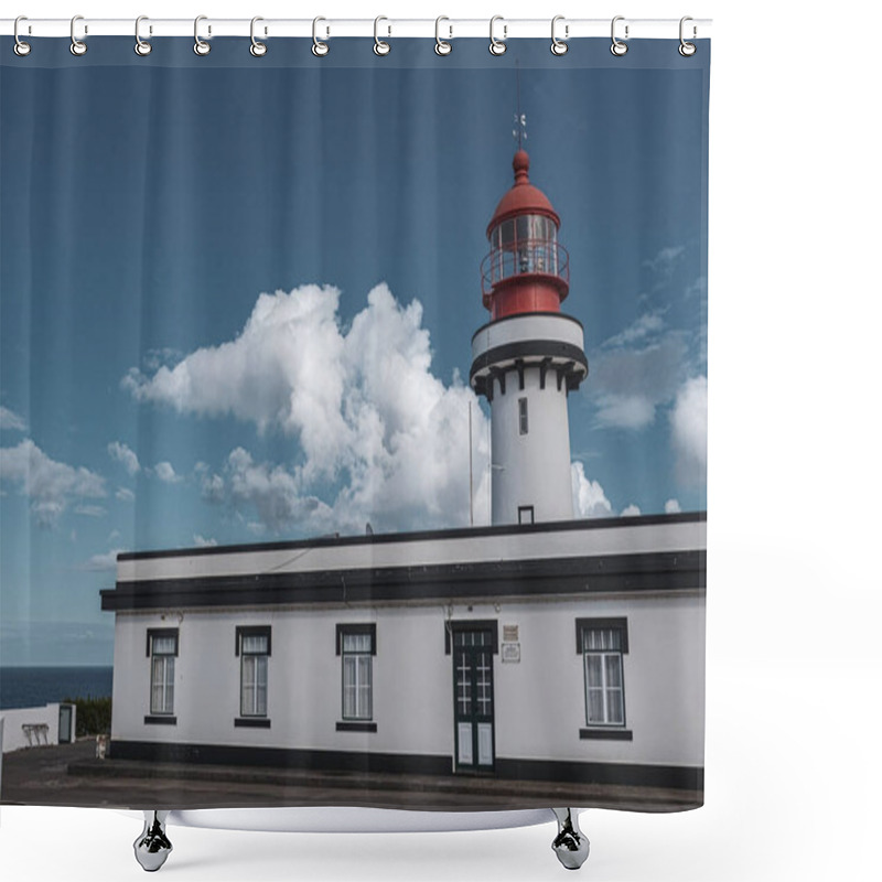 Personality  Farol Da Ponta Do Topo Lighthouse Close View At Sao Jorge Island Azores Portugal Shower Curtains