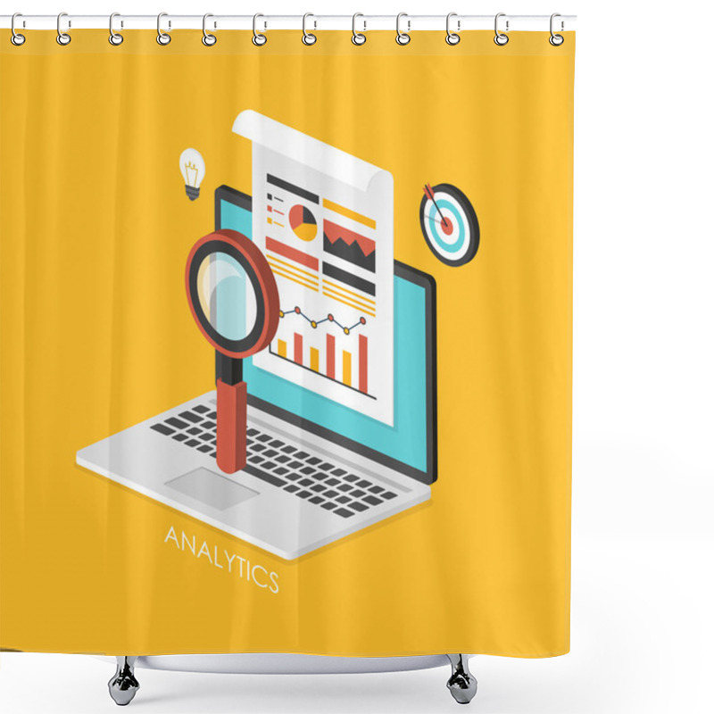 Personality  Business Concept 3d Isometric Infographic Shower Curtains