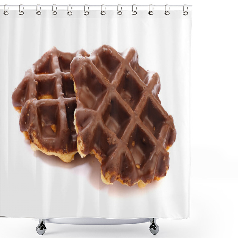 Personality  Choco Waffle Shower Curtains