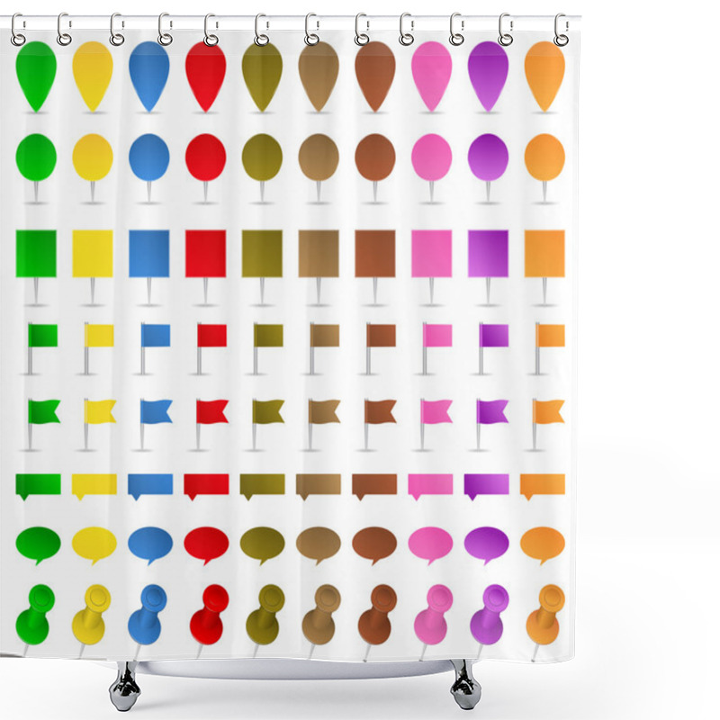 Personality  Mapping Markers Shower Curtains