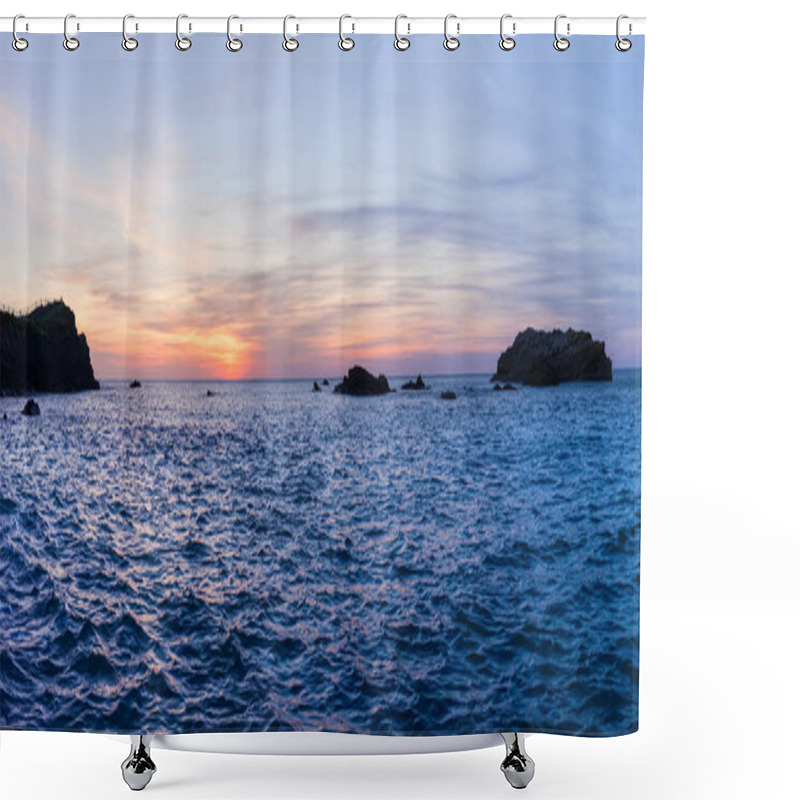 Personality  Sunset At Hartland Quay, North Devon, UK Shower Curtains