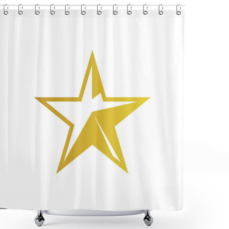 Personality  Modern Abstract Star Icon Design On A Minimal White Background Vector Illustration Shower Curtains