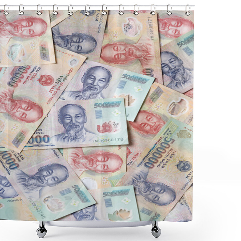 Personality  Various Vietnamese Currency Shower Curtains