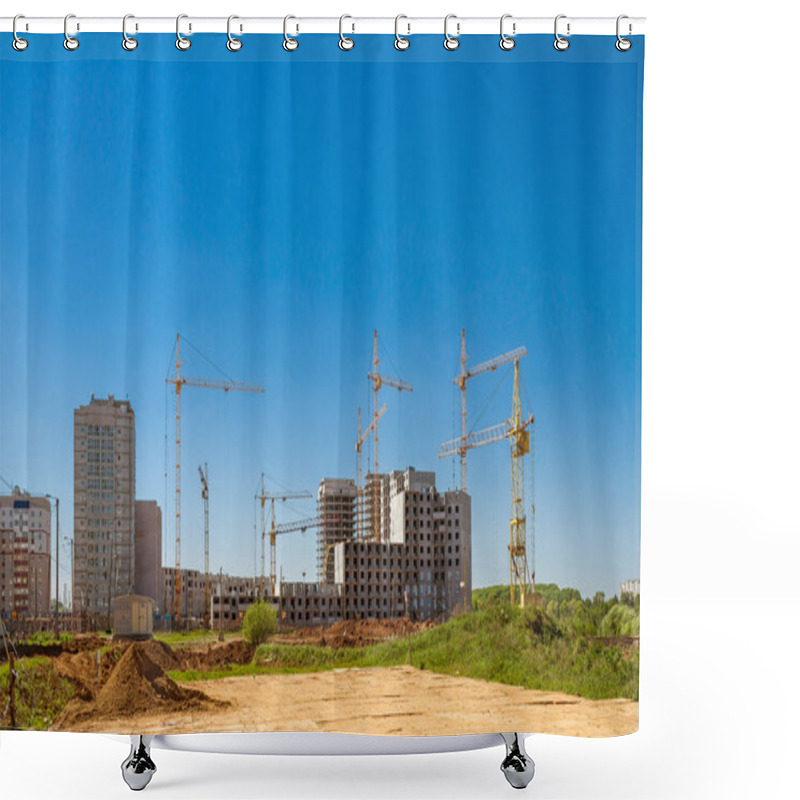 Personality  Construction Site Shower Curtains