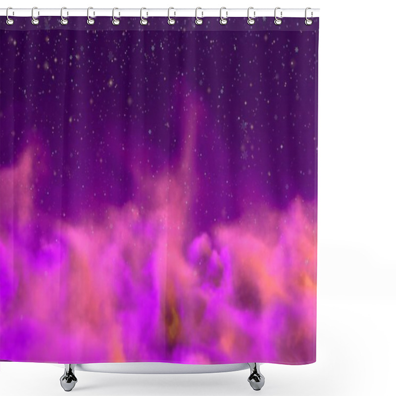 Personality  Abstract Background Creative Illustration Of Mystical Sky Concept With Snowflakes You Can Use For Art Purposes Shower Curtains