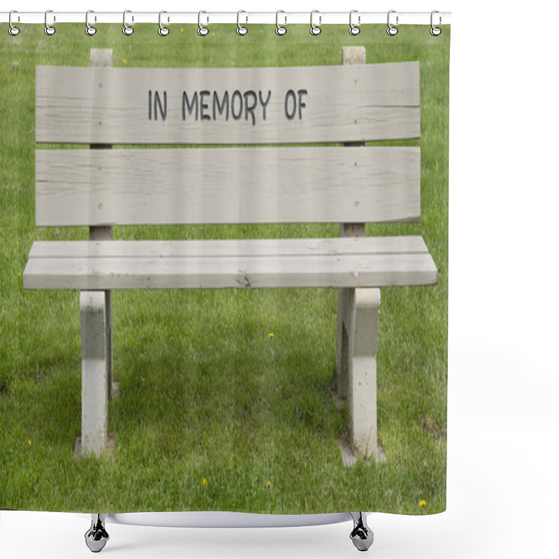 Personality  In Memory Of Park Bench Shower Curtains