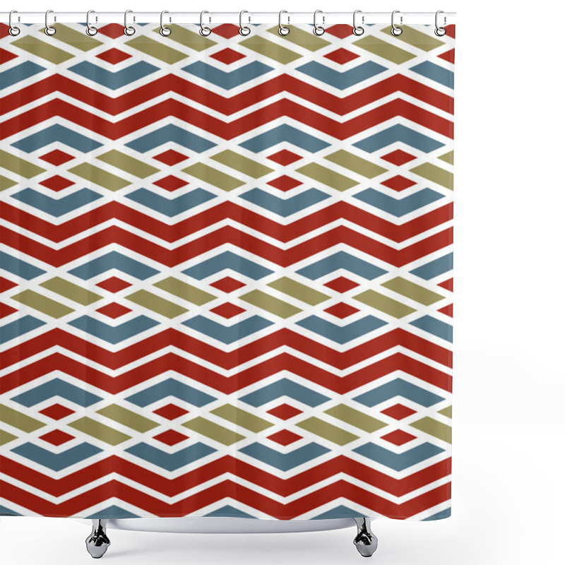 Personality  Bright Abstract Seamless Pattern With Interweave Lines. Vector P Shower Curtains