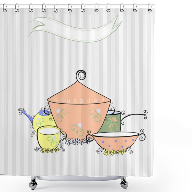 Personality  Kitchen Equipment Shower Curtains