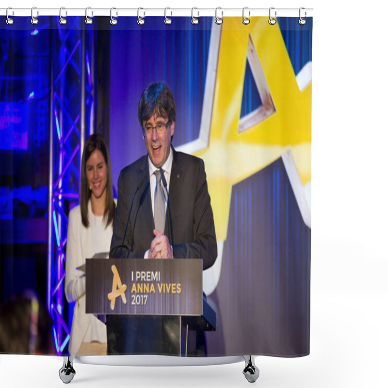 Personality  Carles Puigdemont, President Of The Generalitat Of Catalonia Shower Curtains