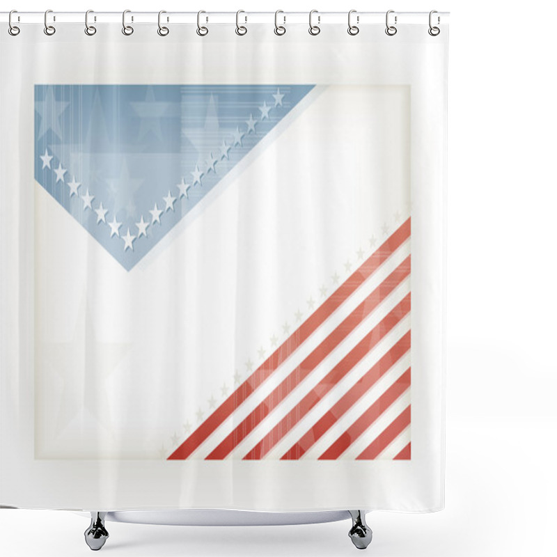 Personality  Stars And Stripes, Background, Business Or Gift Card Shower Curtains