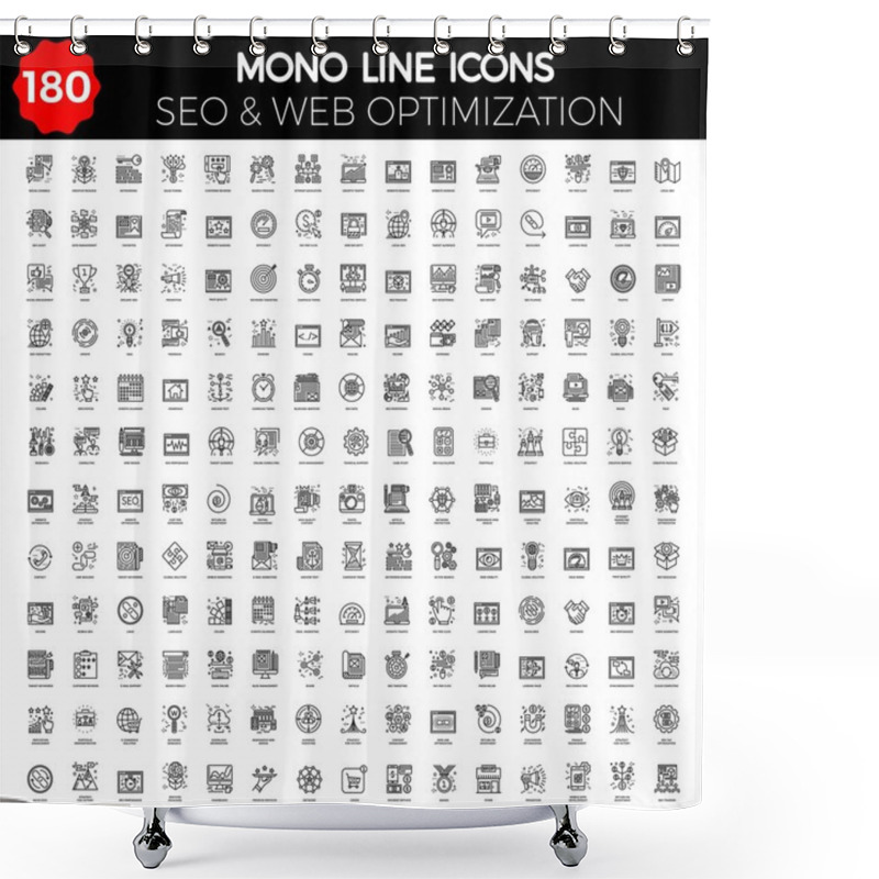 Personality  SEO Icon Set Shower Curtains