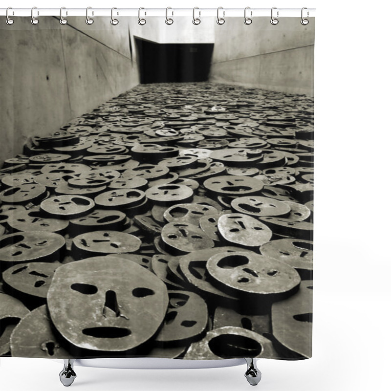 Personality  Jewish Museum Interior Detail Shalechet (Fallen Leaves) Section Shower Curtains