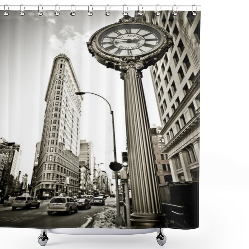 Personality  The Wide-angle View Of Flatiron Building In New York Shower Curtains