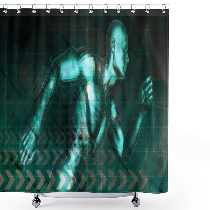 Personality  Futuristic Technology As A Next Generation Art Shower Curtains