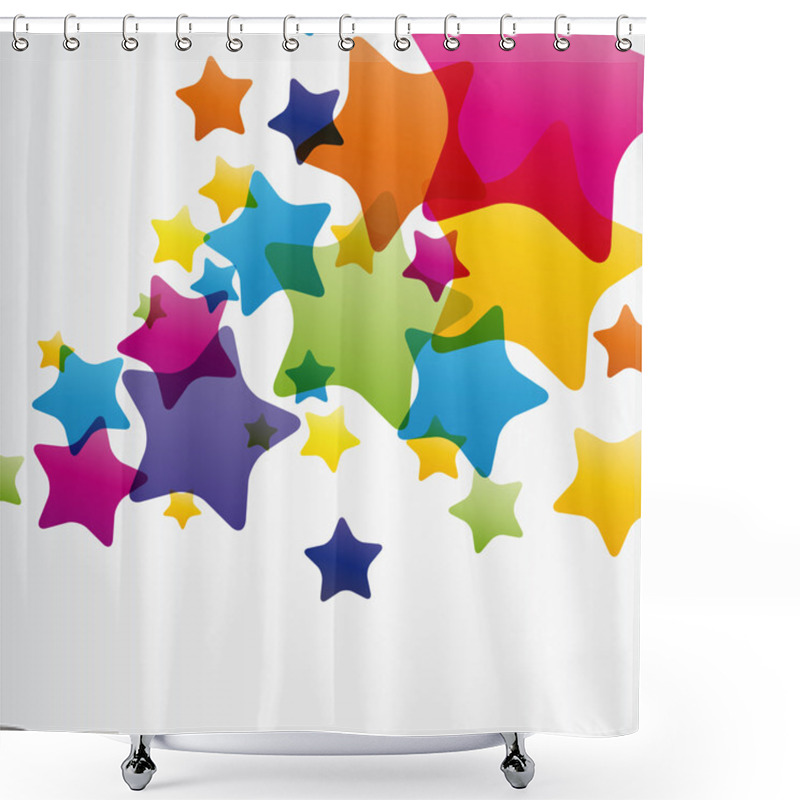 Personality  EPS10 Star Background Shower Curtains