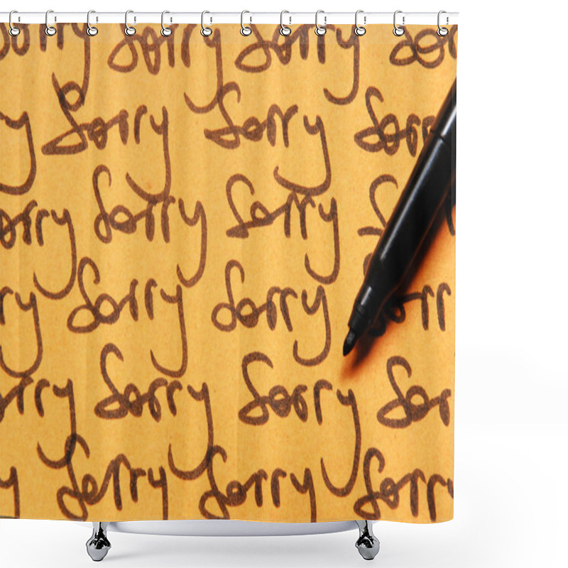 Personality  Sorry Words Background Shower Curtains