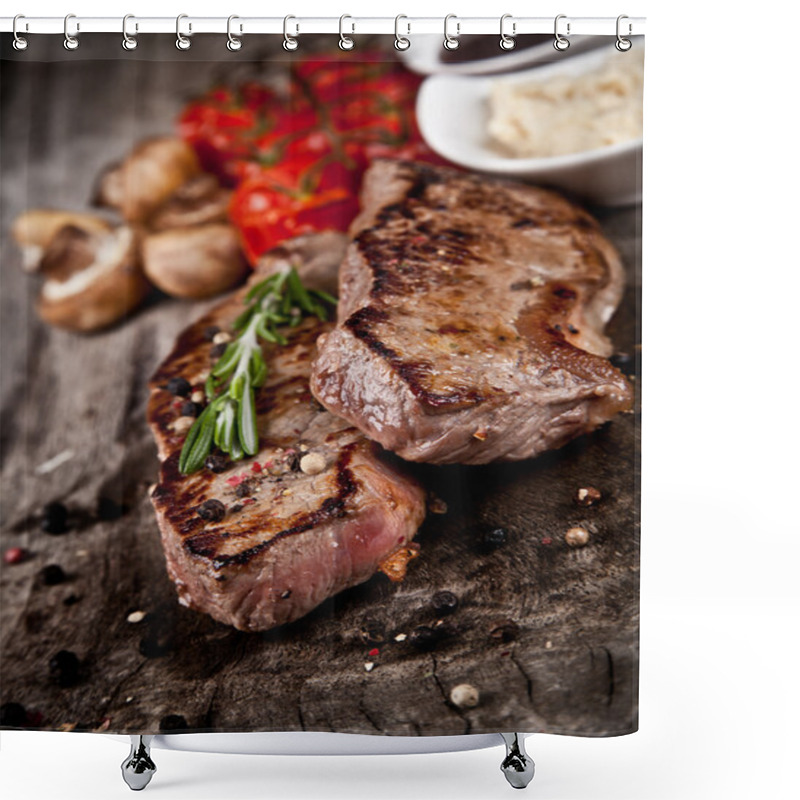 Personality  Steaks Shower Curtains