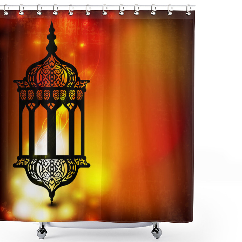 Personality  Intricate Arabic Lamp With Beautiful Lights In The Background Wi Shower Curtains